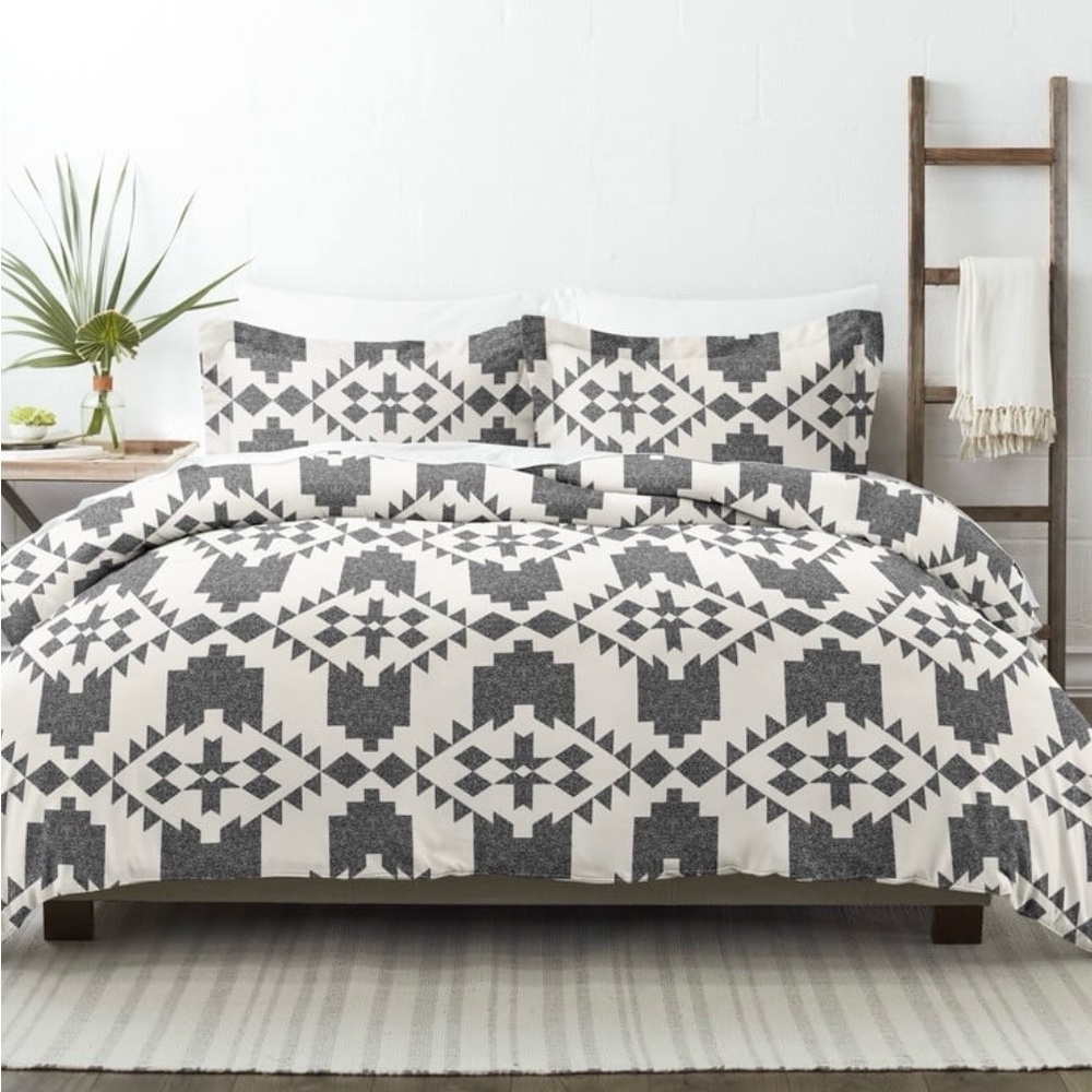 Becky Cameron Premium Ultra Soft Adobe Diamond 3-Piece Duvet Cover Set grey twin